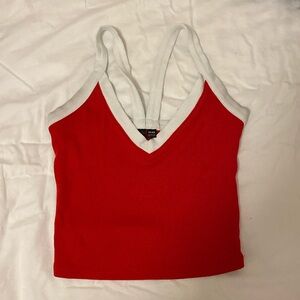Garage red tank top